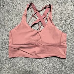 Balance Athletica Sports Bra Womens Large Pink Strappy